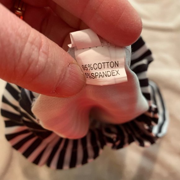 Black and Grayish/Ivory Paper Bag Waist Pants - Picture 14 of 15